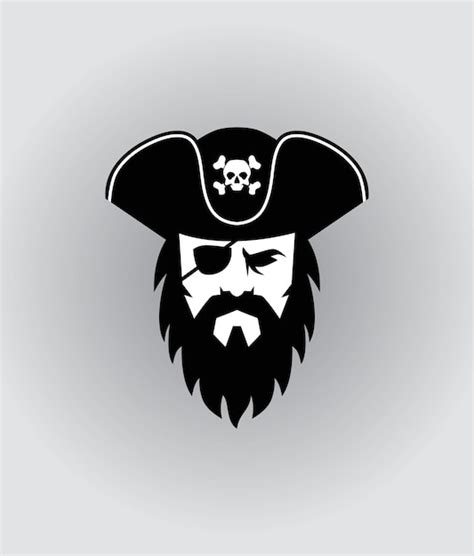 Premium Vector Pirate Head Mascot Pirate Captain Face Icon