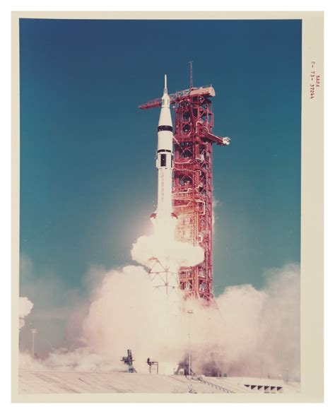 Skylab 4 Liftoff Vintage Nasa Red Number Photograph 16 November