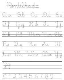 Meu Cantinho Preferido Alfabeto Manuscrito Teaching Cursive Writing