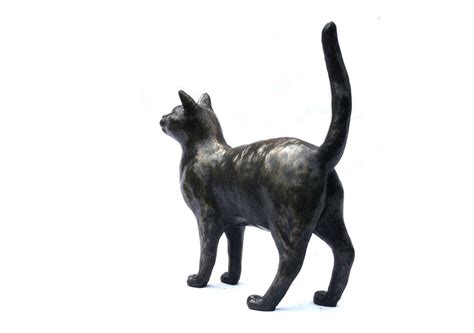 Bronze Standing Cat Sculpture Murphy - Peter Close Sculpture