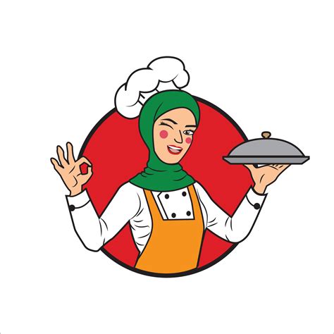 Woman Chef Logo Catering 13335752 Vector Art At Vecteezy