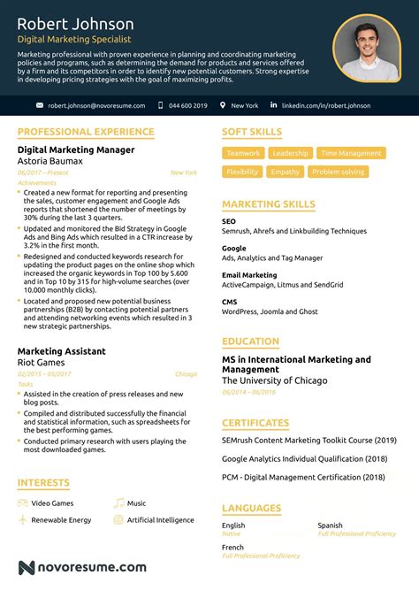 Marketing Resume Templates 2024 Caria Madeline