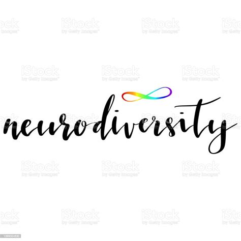 Neurodiversity Hand Lettering Vector Illustration Stockvectorkunst En Meer Beelden Van