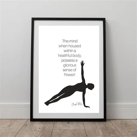 Pilates Wall Art Pilates Poster Set Of 3 Quotes Joseph Etsy Pilates