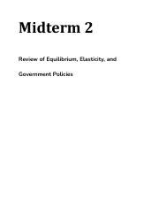 Econ 1 Midterm 2 Review Pdf Midterm 2 Review Of Equilibrium