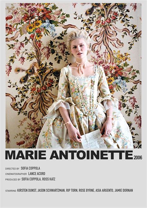 MARIE ANTOINETTE Minimalist Poster Marie Antoinette Aesthetic