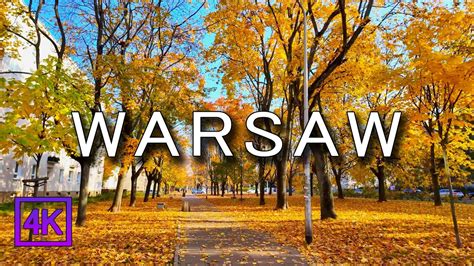 Warsaw Beautiful Gold Autumn In Ochota The Capital Of Poland