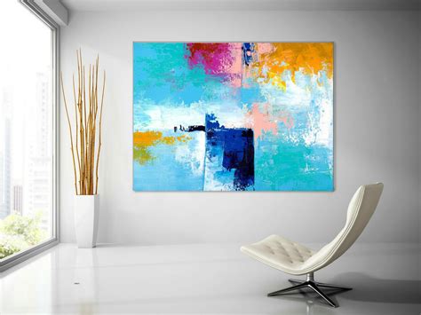 Extra Large Wall Art Original Painting On Canvas Contemporary Wallart Modern Abstract Living ...