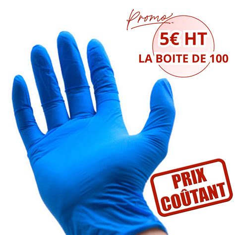 Disposable Blue Nitrile Gloves Box Of 100 Units Burdis