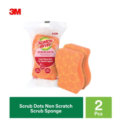 M Scotch Brite Scrub Dots Non Scratch Scrub Sponge Pcs Pack