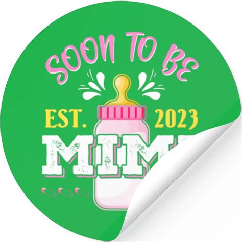 First Mimi New Mom T Soon To Be Mommy Est 2023 Stickers