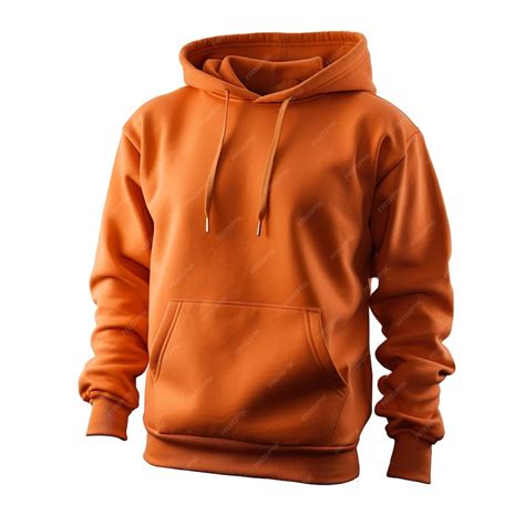 Premium Photo Blank Orange Hoodie Mock Up Template Front And Back