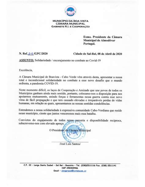 Sensibilidade Despensa Coelho Carta Para Presidente Da Camara A Car