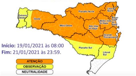 Sc Tem Alerta Para Risco Alto De Alagamentos E Deslizamentos