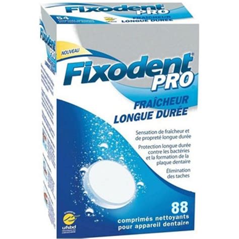 Fixodent Pro Extra Fra Cheur Longue Dur E Comprim S Nettoyants