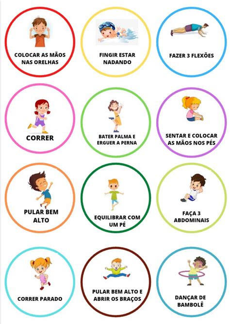 Fichas De Movimentos Educa O Infantil Braincp