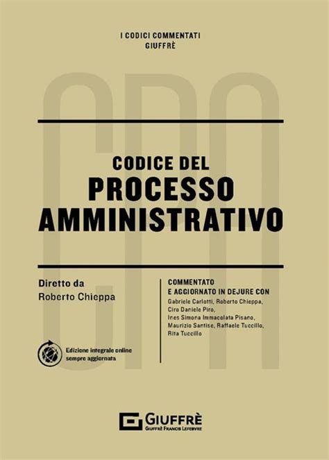 Codice del processo amministrativo Libro Giuffrè 2022 I codici