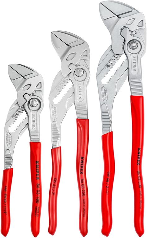 Knipex Tools 00 20 06 Us2 Pliers Wrench 3 Piece Set Slip Joint Pliers