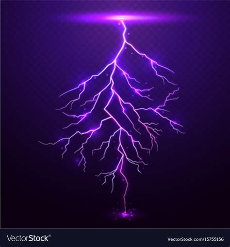 Lightning of blue with a black background Vector Image