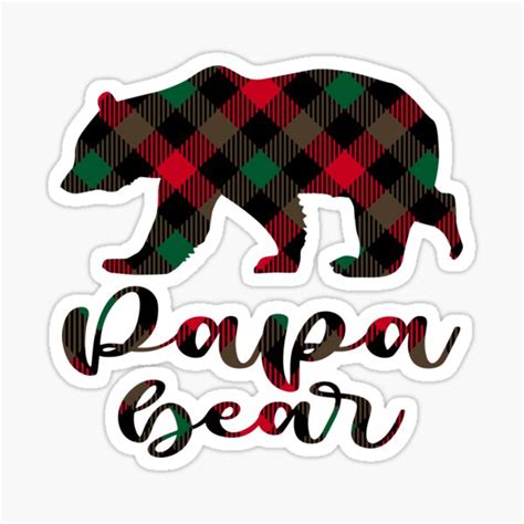 Papa Bear Plaid Papa Bear Sticker For Sale By Theprintmode Redbubble