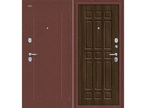 Входная дверь ДC Bravo R-2 Любо Мини (119/52) Dark Barnwood/Антик ...