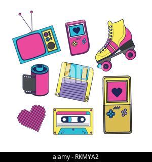 90s Decade Label Retro Stock Vector Image Art Alamy