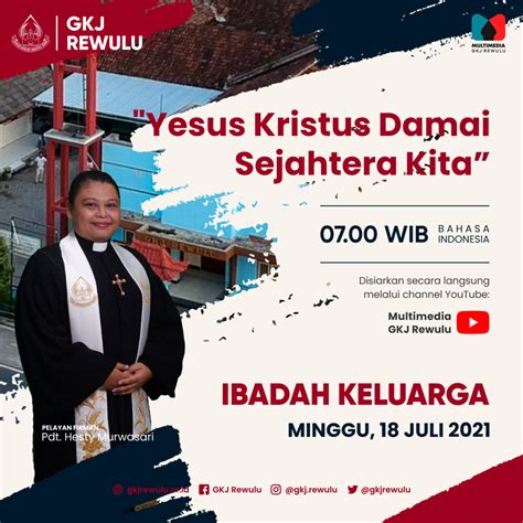 Juli Yesus Kristus Damai Sejahtera Kita Gkj Rewulu