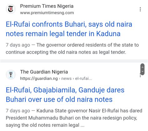 El Rufai Were Not Against Naira Redesign Buhari Made A Mistake