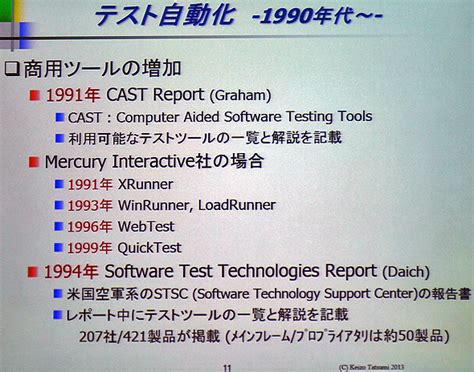 テスト自動化の歴史と今後、良い／悪い事例～システムテスト自動化カンファレンス2013レポート（33 ページ） ＠it