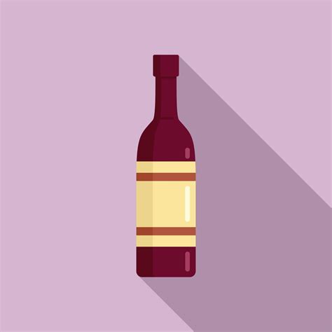 Quality Wine Bottle Icon Flat Style 14517072 Vector Art At Vecteezy