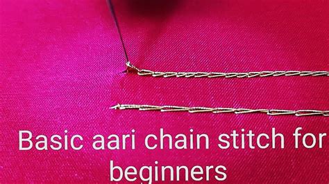 Basic Chain Stitch And Aari Knot For Beginners Aari Embroidery