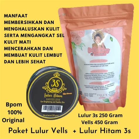 Jual Lulur Hitam S Isi G Pot Bungkus Lulur Velis Beauty