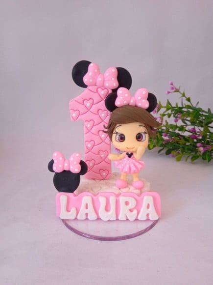 Vela Minnie Rosa Elo Produtos Especiais