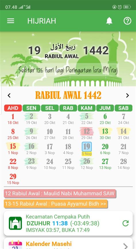 Hijriyah Kalender Puasa Sunnah 2021 Pdf Awal Penanggalan Dimulai Dari Fase Bulan Sabit Pertama