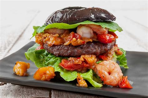 Surf And Turf Burger Im Auberginen Bun Eine Kleine Prise Anna