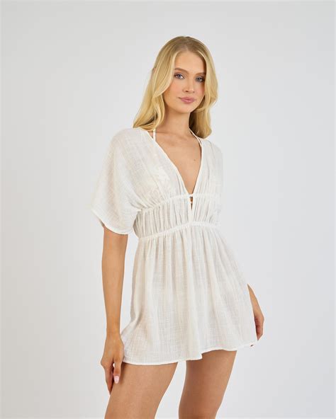 Shop Topanga Reva Cover Up In Cream - Fast Shipping & Easy Returns