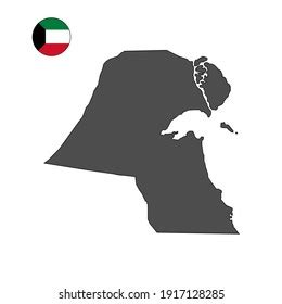 Kuwait Country Outline Grey Middle East Stock Vector (Royalty Free) 1917128285 | Shutterstock