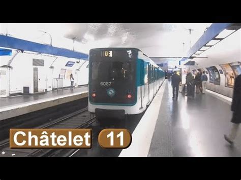 Métro de Paris Châtelet Ligne 11 RATP MP59 YouTube