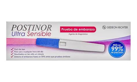 Postinor Prueba De Embarazo Ultrasensible 1 Blister Cuotas Sin Interés