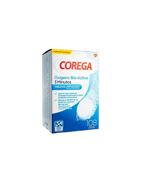 Corega Ox Geno Bio Activo Minutos Tabletas Limpiadoras Farmahogar