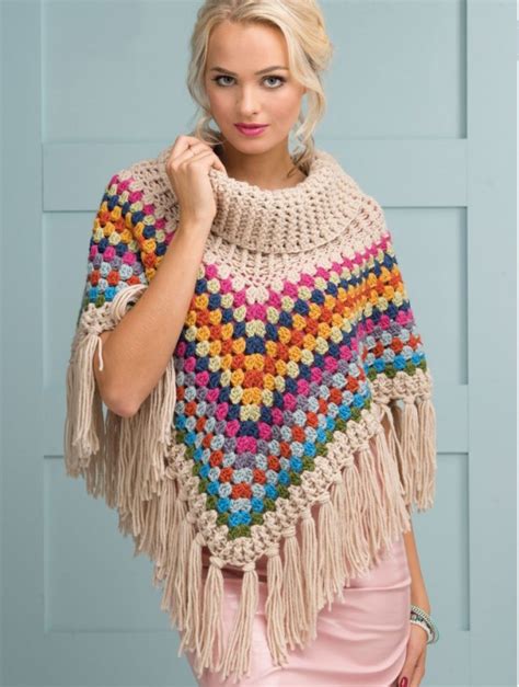 33 Amazing Crochet Cowl Neck Poncho Pattern