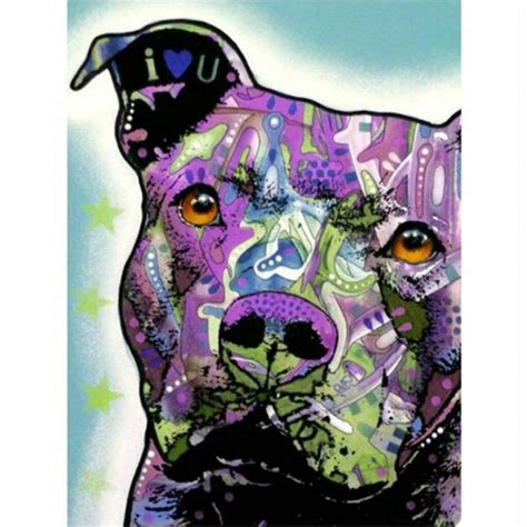 Jigsaw Puzzle Piece American Bully Pitbull Pitbull Art Colorful