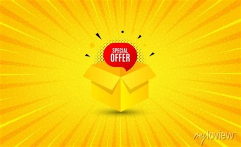 Special Offer Banner Yellow Background With Offer Message Discount