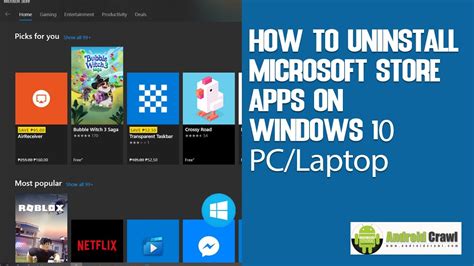 How To Uninstall Microsoft Store Apps On Windows Pc Laptop Youtube