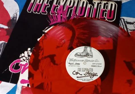 Exploited On Stage Red Vinyl L P Sex Pistols Clash Damned Discharge