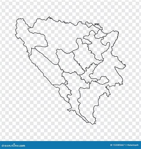 Blank Map Bosnia And Herzegovina High Quality Map Of Bosnia And