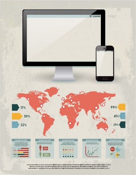 vector empty screens  infographic