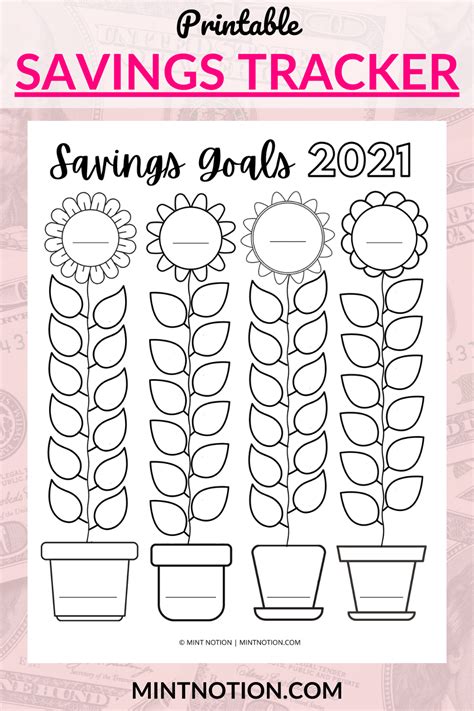 Savings Tracker Printables To Visualize Your Progress Boas Ideias