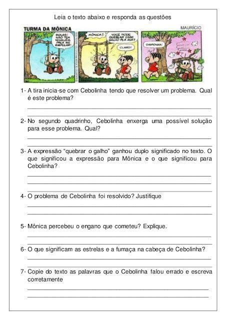 Caderno De Leitura E Interpreta C A C A O De Textos Atividades De