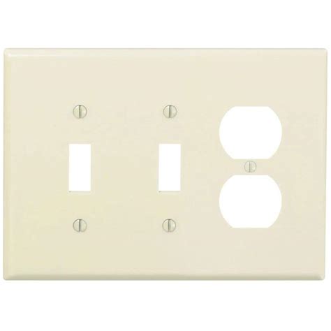 Leviton Gang Midway Toggle Duplex Combination Nylon Wall Plate